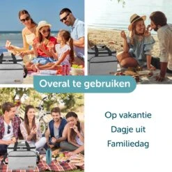 ForDig Koeltas XL Grijs (30 Liter) - Gemaakt Van 600D Polyester Met PEVA-Voering - Ruimte Voor 40 Blikjes Of 20 Halve Liter Flessen - Opvouwbaar Koel Tas Met Easy-Acces Flap - Ruimte Voor Bestek - Picknick Cool Bag - Coolerbag - Grote Cooler -Buiten Kamperen 1200x1200 1670