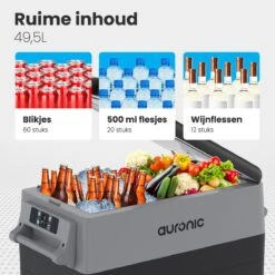 Auronic Elektrische Koelbox - 49.5L - Compressor - 12V En 240V - Grijs -Buiten Kamperen 1200x1200 1799