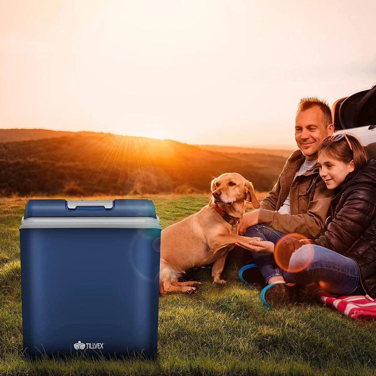 Tillvex- Koelbox, Coolbox, 24 Liter, Blauw 5 Tillvex- Koelbox, Coolbox, 24 Liter, Blauw - Afbeelding 3