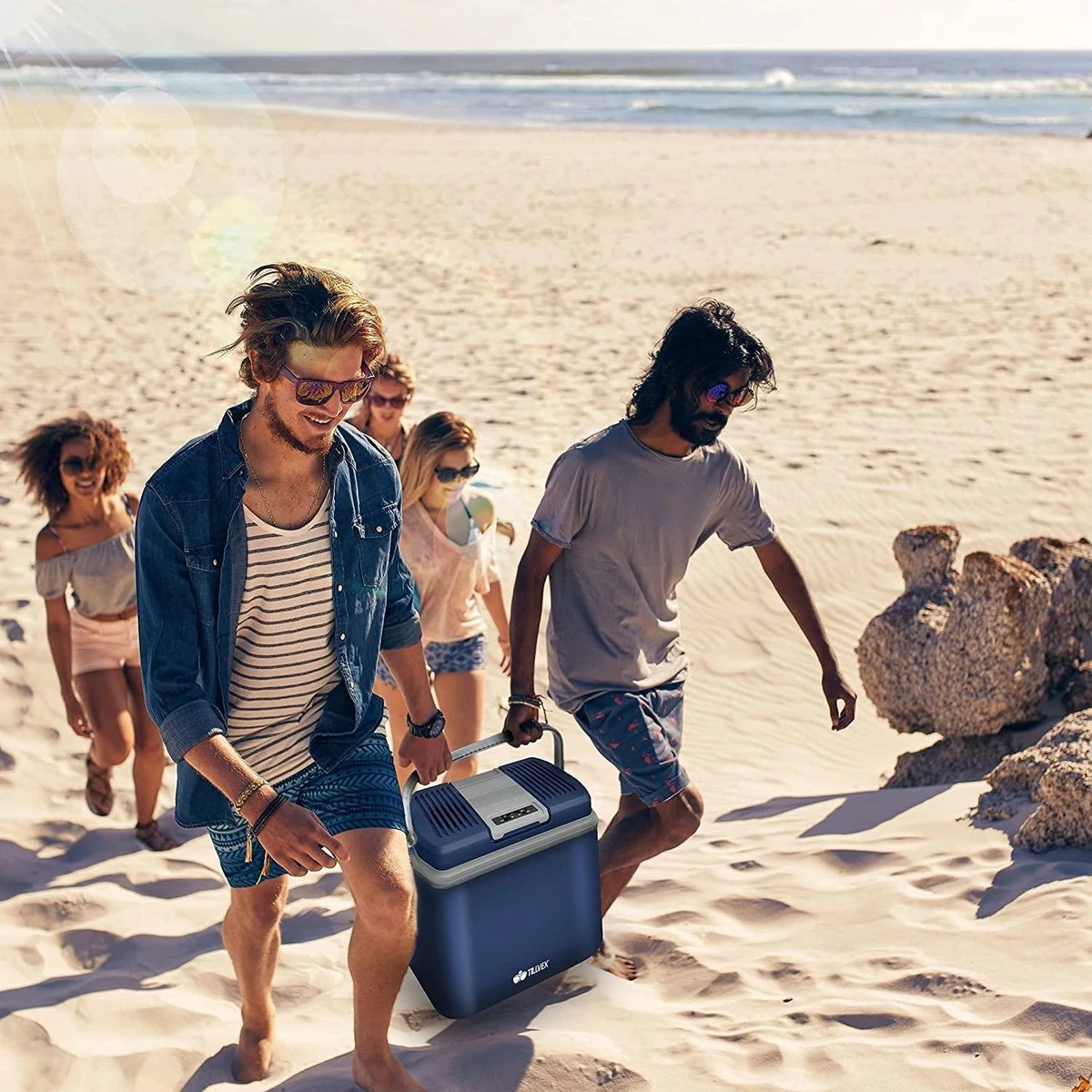 Tillvex- Koelbox, Coolbox, 24 Liter, Blauw 6 Tillvex- Koelbox, Coolbox, 24 Liter, Blauw - Afbeelding 4