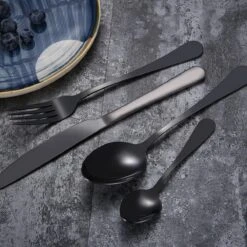 SMILON Bestekset In Koffer Zwart - 16 Delig Messen Vorken Lepels Voor 4 Personen - Camping - Ideaal Voor Reizen, Kamperen, Thuis -Buiten Kamperen 1200x1200 1864