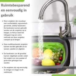 Buxibo - 3-Delige Keuken Vergiet Set Inklapbaar Groen/Grijs -Buiten Kamperen 1200x1200 1884