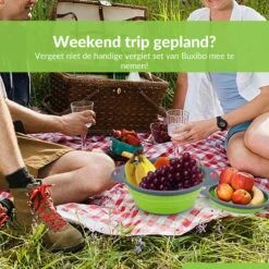 Buxibo - 3-Delige Keuken Vergiet Set Inklapbaar Groen/Grijs -Buiten Kamperen 1200x1200 1890