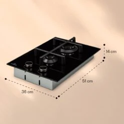 Illuminosa Domino Gaskookplaat 2-pits Sabaf Branders Glaskeramiek -Buiten Kamperen 1200x1200 1992