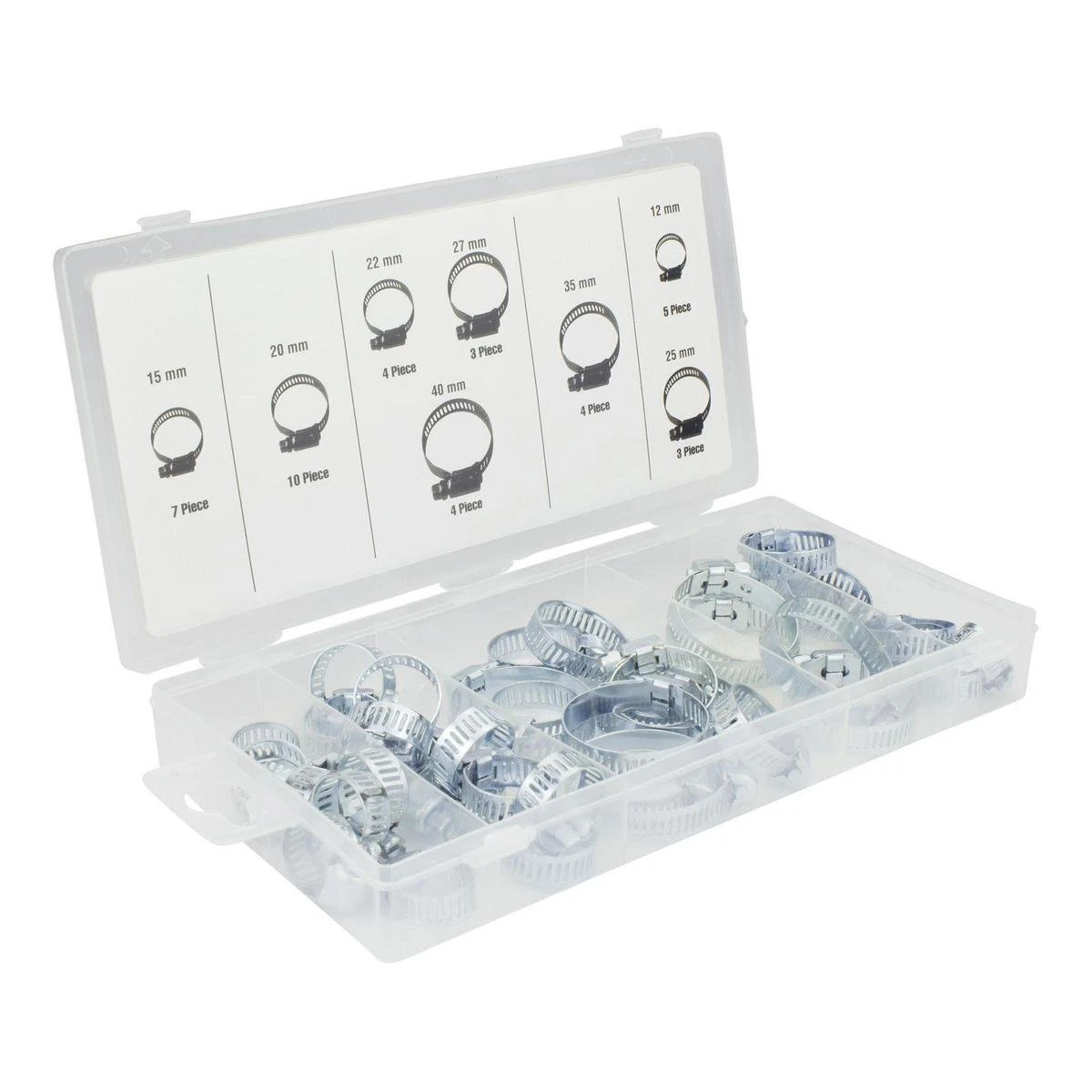 Benson Slangenklemmen Set 40 Delig – 8 Verschillende Formaten – Zilverkleurig 6 Benson Slangenklemmen Set 40 Delig – 8 Verschillende Formaten – Zilverkleurig - Afbeelding 4