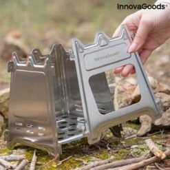 Innovagoods INKLAPBARE STALEN CAMPINGOVEN FLAMET - Camping Oven - Mini Oven - Camping Oventje - Oventje Camping - Mini Oven Vrijstaand - Mini Oventje -Buiten Kamperen 1200x1200 2027