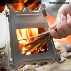 Innovagoods INKLAPBARE STALEN CAMPINGOVEN FLAMET - Camping Oven - Mini Oven - Camping Oventje - Oventje Camping - Mini Oven Vrijstaand - Mini Oventje -Buiten Kamperen 1200x1200 2030