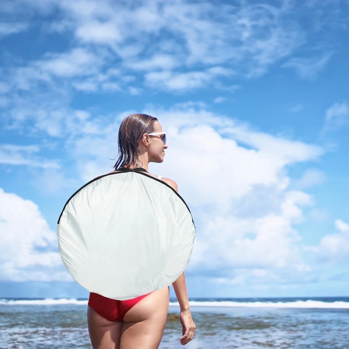 Relaxdays Strandtent Pop-up - Omkleedtent - 145x180 Cm - 2-3 Personen - Beachtent -compact - Oranje 6 Relaxdays Strandtent Pop-up - Omkleedtent - 145x180 Cm - 2-3 Personen - Beachtent -compact - Oranje - Afbeelding 4