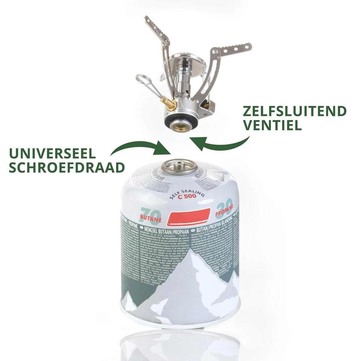 MacGyver Gasbrander Mini RVS - Camping Kookstel - Kookbrander - 10 Cm - Elektronische Ontsteking 6 MacGyver Gasbrander Mini RVS - Camping Kookstel - Kookbrander - 10 Cm - Elektronische Ontsteking - Afbeelding 4