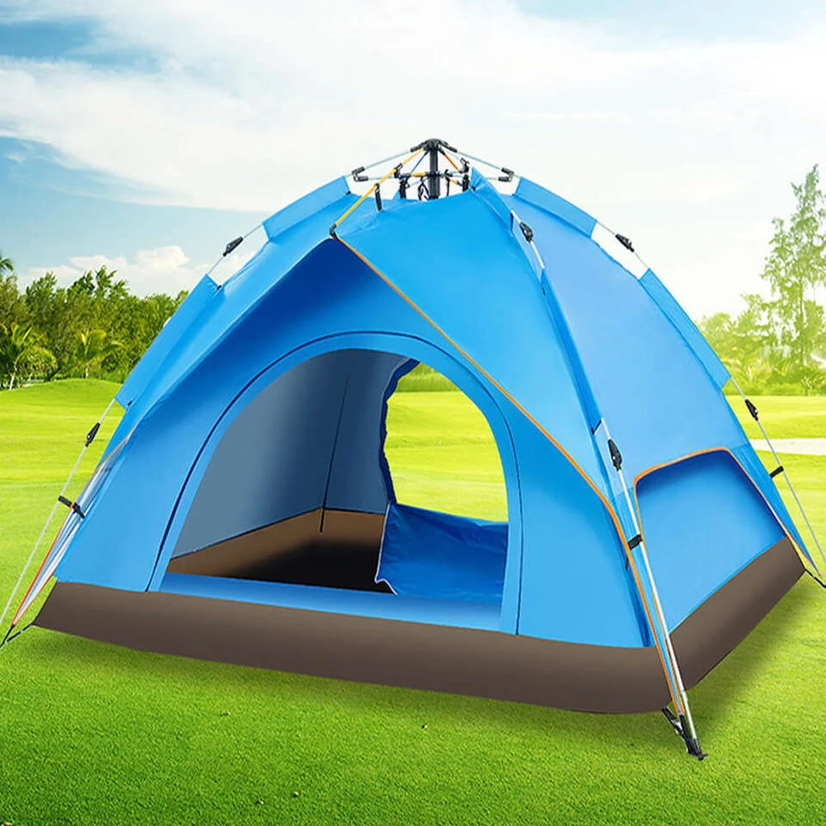 Fish Life Waterdichte Tent - Lichtgewicht Tent - Tent Voor 2-4 Personen - 200*200*140 Cm - Outdoor Camping Tent - Licht Blauw 3 Fish Life Waterdichte Tent - Lichtgewicht Tent - Tent Voor 2-4 Personen - 200*200*140 Cm - Outdoor Camping Tent - Licht Blauw