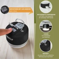 Skandika Campinglamp Tarfala – Tentlampen – Campinglampen – Kampeerlamp – Tentlamp Oplaadbaar, Traploos Dimbaar, Ophanghaak, USB Aansluiting – 3600 MAh Powerbank – Warm Wit, Koel Wit, 110 H Batterij – Tentlamp Buiten – Energieklasse A ++ - Zwart 12 Skandika Campinglamp Tarfala – Tentlampen – Campinglampen – Kampeerlamp – Tentlamp Oplaadbaar, Traploos Dimbaar, Ophanghaak, USB Aansluiting – 3600 MAh Powerbank – Warm Wit, Koel Wit, 110 H Batterij – Tentlamp Buiten – Energieklasse A ++ - Zwart -Buiten Kamperen 1200x1200 2208