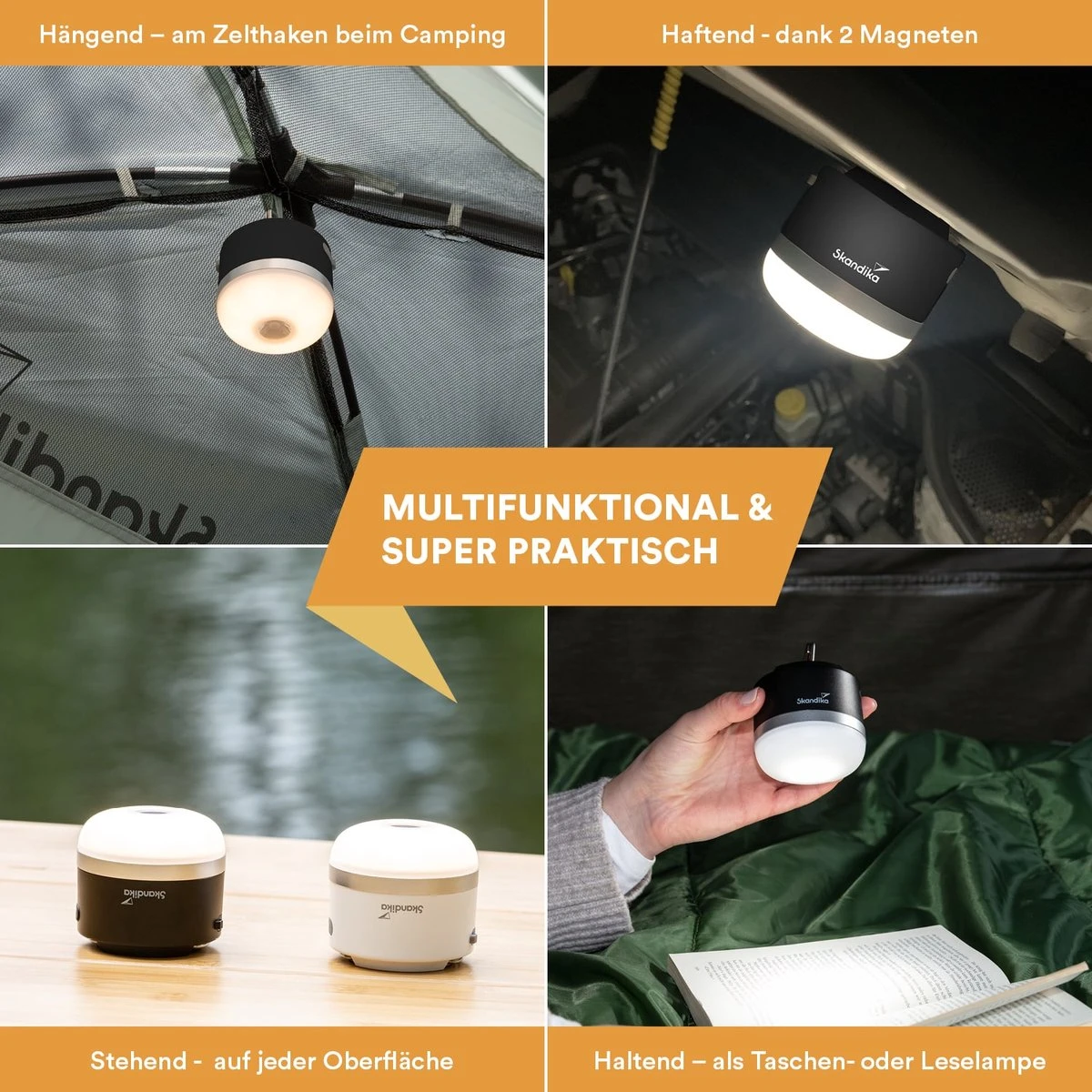 Skandika Campinglamp Tarfala – Tentlampen – Campinglampen – Kampeerlamp – Tentlamp Oplaadbaar, Traploos Dimbaar, Ophanghaak, USB Aansluiting – 3600 MAh Powerbank – Warm Wit, Koel Wit, 110 H Batterij – Tentlamp Buiten – Energieklasse A ++ - Zwart 8 Skandika Campinglamp Tarfala – Tentlampen – Campinglampen – Kampeerlamp – Tentlamp Oplaadbaar, Traploos Dimbaar, Ophanghaak, USB Aansluiting – 3600 MAh Powerbank – Warm Wit, Koel Wit, 110 H Batterij – Tentlamp Buiten – Energieklasse A ++ - Zwart - Afbeelding 6