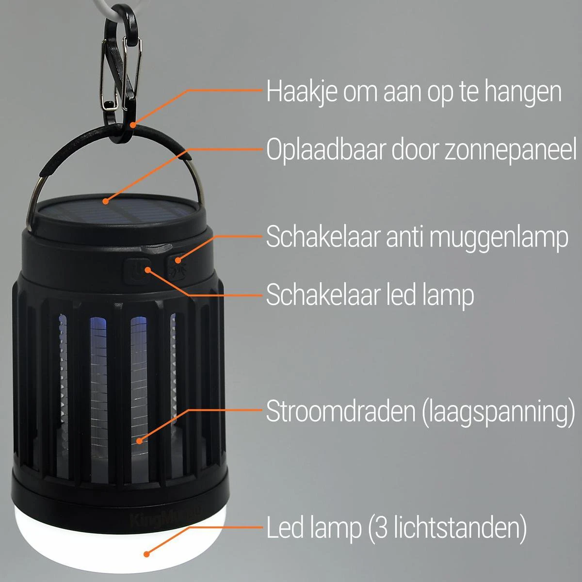 Anti Muggenlamp LED Camping Lamp | Thuis Muggen Vanger Lamp Oplaadbaar | King Mungo 13 Anti Muggenlamp LED Camping Lamp | Thuis Muggen Vanger Lamp Oplaadbaar | King Mungo - Afbeelding 11