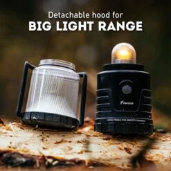 Favour L1061 Camping Lamp LED, 875 Lumen, IP64, Waterdicht, Draagbare Kampeerlamp, Tentlamp, Schokbestendig, 4 Verschillende Lichtmodi Incl Kaarslicht-modus, Afneembaar Deksel, Handig & Compact Formaat -Buiten Kamperen 1200x1200 2227