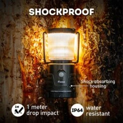 Favour L1061 Camping Lamp LED, 875 Lumen, IP64, Waterdicht, Draagbare Kampeerlamp, Tentlamp, Schokbestendig, 4 Verschillende Lichtmodi Incl Kaarslicht-modus, Afneembaar Deksel, Handig & Compact Formaat -Buiten Kamperen 1200x1200 2233