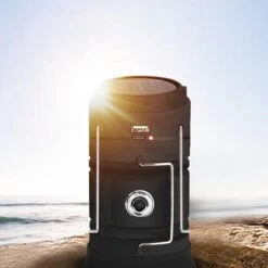 Merkloos Xtraworks - Multifunctionele Solar LED Campinglamp Met Handvatten - IPX 45 Waarde, USB-lader En Powerbank - Mat Zwart -Buiten Kamperen 1200x1200 2239