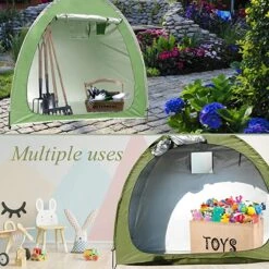 Merkloos Fietstent, Beschermhoes Fietsenschuur, Tent Voor Camping In De Open Lucht-groen 200*80*165CM -Buiten Kamperen 1200x1200 30