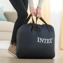 Intex Luchtbed - Twijfelaar - 137 X 191 X 33 Cm - Grijs - Met Ingebouwde Pomp, Hoeslaken Antraciet En Reparatieset -Buiten Kamperen 1200x1200 427
