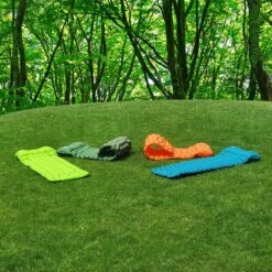 LVNRIDS Isomat, Zelfopblazend, Ultralicht, Luchtmatras, Camping, Zelfopblaasbaar, Opblaasbaar Matras, 3,9 Inch Dik, Met Voetperspomp En Kussen, Voor Camping, Reizen, Outdoor, Wandelen, Strand, Oranje -Buiten Kamperen 1200x1200 504