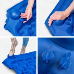 TRVLMORE Slaapmat - Zelfopblazend - 1 Persoons - Ingebouwde Pomp En Kussen - Blauw -Buiten Kamperen 1200x1200 550