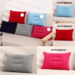 Reiskussen - Opblaasbaar Kampeer Kussen – Hippyfy – Strand Kussen - Zachte Lounge Kussen - Festival Kussen – Picknick Kussen - Vliegtuig Kussen – Hoofdkussentje - Kamperen – Op Reis – Opblaasbare Kussentje – Donker Roze -Buiten Kamperen 1200x1200 608