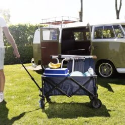 Campart Bolderkar HC-0910 - Opvouwbaar - Bolderwagen Met Stevig Harmonicaframe - Inclusief Opbergtas En Bodemplaat - Blauw -Buiten Kamperen 1200x1200 683