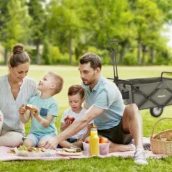 LifeGoods Bolderkar - Opvouwbaar - Draaibare Wielen - 2 Standen - 70KG Draagkracht - Groen -Buiten Kamperen 1200x1200 688