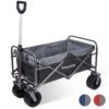 LifeGoods Bolderkar - Opvouwbaar - Tot 80KG - 94L - Wasbaar Polyester - 98x45cm - Zwart/Grijs -Buiten Kamperen 1200x1200 731