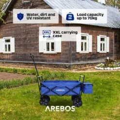 AREBOS Handwagen Vouwbare Dak Handwagen Vouwbare Trolley Uitrustingswagen Blauw 16 AREBOS Handwagen Vouwbare Dak Handwagen Vouwbare Trolley Uitrustingswagen Blauw -Buiten Kamperen 1200x1200 835