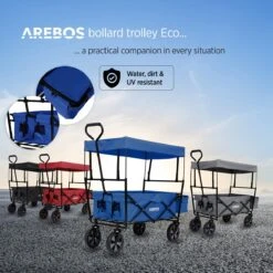 AREBOS Handwagen Vouwbare Dak Handwagen Vouwbare Trolley Uitrustingswagen Blauw 17 AREBOS Handwagen Vouwbare Dak Handwagen Vouwbare Trolley Uitrustingswagen Blauw -Buiten Kamperen 1200x1200 836