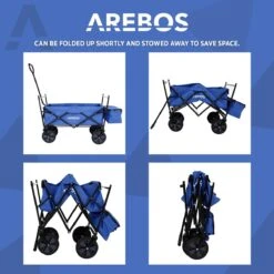 AREBOS Handwagen Vouwbare Dak Handwagen Vouwbare Trolley Uitrustingswagen Blauw 20 AREBOS Handwagen Vouwbare Dak Handwagen Vouwbare Trolley Uitrustingswagen Blauw -Buiten Kamperen 1200x1200 838