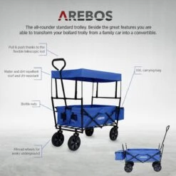 AREBOS Handwagen Vouwbare Dak Handwagen Vouwbare Trolley Uitrustingswagen Blauw 21 AREBOS Handwagen Vouwbare Dak Handwagen Vouwbare Trolley Uitrustingswagen Blauw -Buiten Kamperen 1200x1200 839
