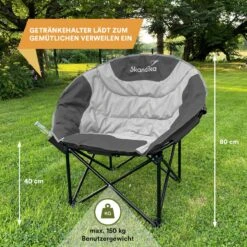 Skandika Moonchair Sirkka – Campingstoelen – Klapstoel – Vouwstoel – Kampeerstoel - Grote, Comfortabele, Campingstoel Opvouwbaar, Gepolsterd, Koelvak, Drinkhouder, Draaggreep En Draagtas, Antislipvoetjes - Max. 150 Kg – Zwart/grijs 16 Skandika Moonchair Sirkka – Campingstoelen – Klapstoel – Vouwstoel – Kampeerstoel - Grote, Comfortabele, Campingstoel Opvouwbaar, Gepolsterd, Koelvak, Drinkhouder, Draaggreep En Draagtas, Antislipvoetjes - Max. 150 Kg – Zwart/grijs -Buiten Kamperen 1200x1200 893