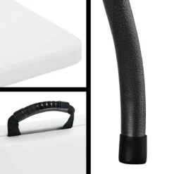 Casaria Tuintafel Opvouwbaar – Met Draaggreep 220x70 Cm – Wit -Buiten Kamperen 1200x1200 922