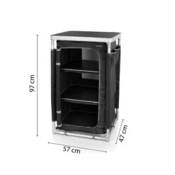 Campart Campingkast CU-0719 – Opvouwbaar En Verstelbaar - 4 Verstelbare Poten - 3 Lagen - Aluminium Frame - Grijs -Buiten Kamperen 1200x1200 953