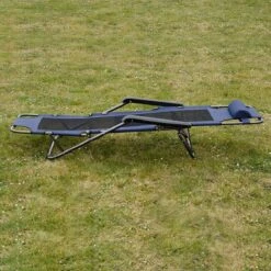 Ligstoel 180x60cm - Opvouwbaar Campingstoel Ligbed Strandstoel Tuinstoel Vouwligstoel Blauw -Buiten Kamperen 1200x1200 991