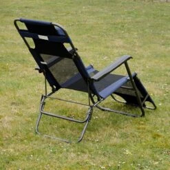 Ligstoel 180x60cm - Opvouwbaar Campingstoel Ligbed Strandstoel Tuinstoel Vouwligstoel Blauw -Buiten Kamperen 1200x1200 994
