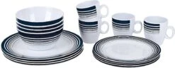 Bo-Camp - Servies - Classic - 16-Delig - Wit/Navy -Buiten Kamperen 1200x466 2