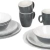 Bo-Camp Servies - Campingbord - 100% Melamine - 16-delig - Grijs -Buiten Kamperen 1200x560 1