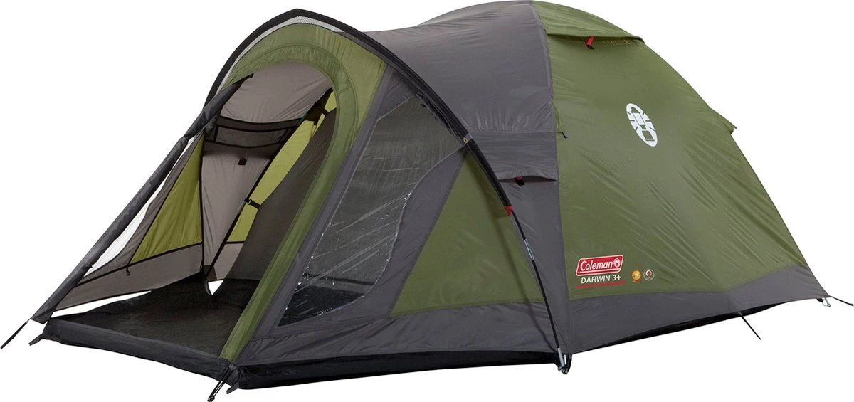 Coleman Darwin 3 Plus Koepeltent - 3-Persoons - Groen 3 Coleman Darwin 3 Plus Koepeltent - 3-Persoons - Groen