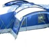 Skandika Nimbus Sleeper 12 Tent – Koepeltenten – 12 Persoons Familietent - Campingtent – Muggengaas – Sleeper Technology (3 Extra Donkere Slaapcabines) – 760 X 630 X 215 Cm (LxBxH) – 5000 Mm Waterkolom – Camping, Tuin – Kamperen – Blauw/wit -Buiten Kamperen 1200x659