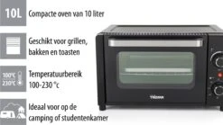 Tristar Oven OV-3615 - Camping Oven 10 Liter - 800 Watt - Vrijstaande Kleine Oven - Zwart -Buiten Kamperen 1200x674 22