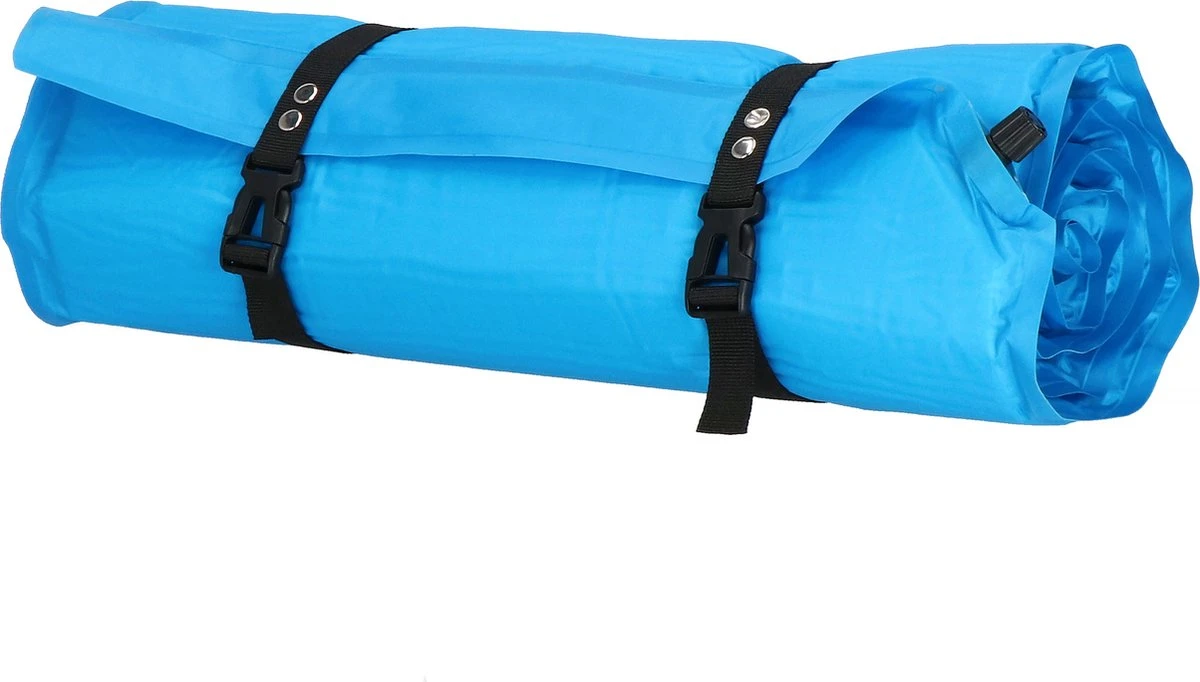 Springos Slaapmat | Zelfopblazend | 186 Cm | Inclusief Hoes & Hoofdkussen | Lichtblauw 22 Springos Slaapmat | Zelfopblazend | 186 Cm | Inclusief Hoes & Hoofdkussen | Lichtblauw - Afbeelding 20