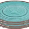 Bo-Camp Ontbijtbord - Halo - 100% Melamine - 4 Stuks - Aqua -Buiten Kamperen 1200x713 3
