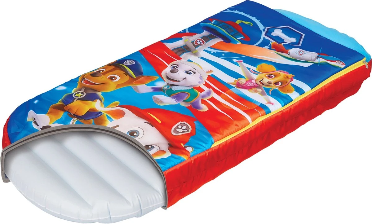 Paw Patrol Junior ReadyBed-2 In 1 Kids Sleeping Inflatable Air Bed In A Bag With A Pump, Polyester, Single 4 Paw Patrol Junior ReadyBed-2 In 1 Kids Sleeping Inflatable Air Bed In A Bag With A Pump, Polyester, Single - Afbeelding 2