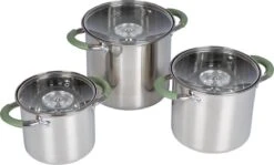 Bo-Camp - Pannenset - Elan Plus - 3-Delig - RVS -Buiten Kamperen 1200x726 2