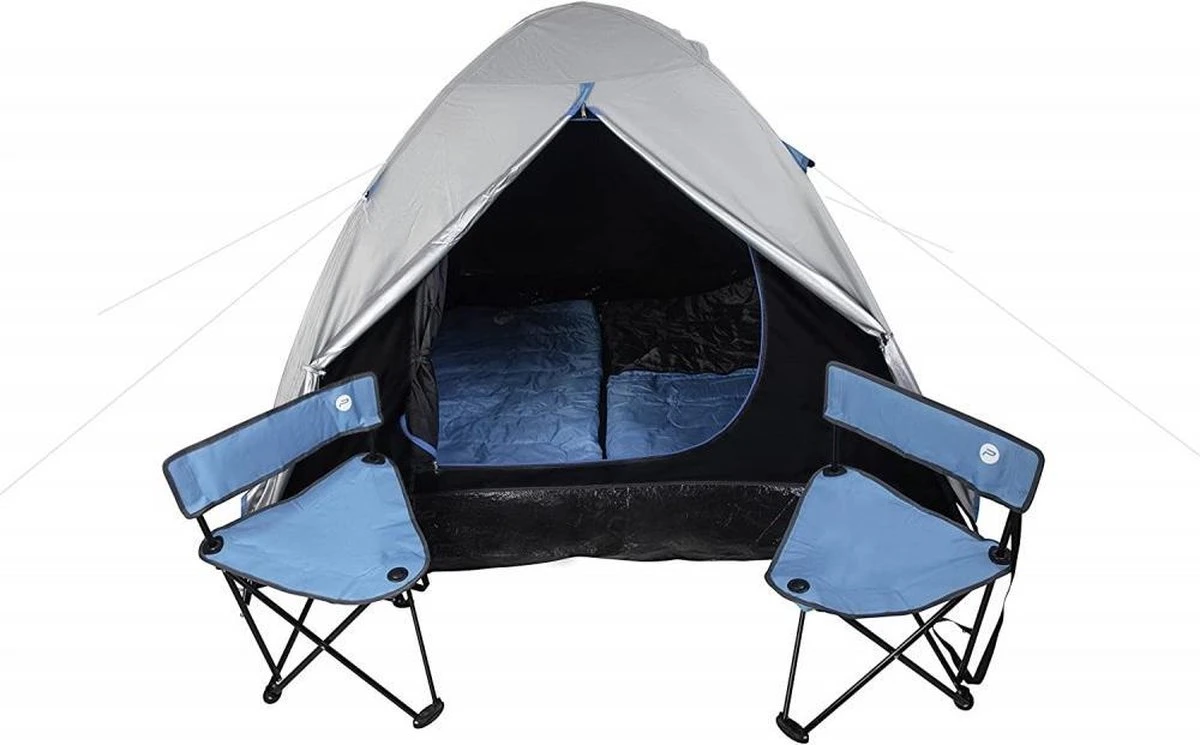 MaxxSport Camping Set - 2 Persoons - Tent + Slaapzakken + Campingstoelen - 200x190x120cm 4 MaxxSport Camping Set - 2 Persoons - Tent + Slaapzakken + Campingstoelen - 200x190x120cm - Afbeelding 2