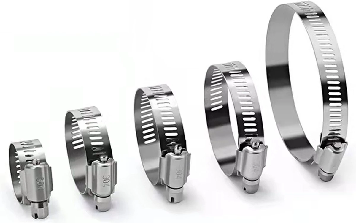 BOTC Slangklemmen Set - RVS Slangklem - Ø 8-38mm - 60 Delig 4 BOTC Slangklemmen Set - RVS Slangklem - Ø 8-38mm - 60 Delig - Afbeelding 2