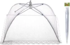 Merkloos Opvouwbaar Vliegennetje / Vliegenkapje 45 X 45 Cm - Hoogte 20 Cm -Buiten Kamperen 1200x774 3