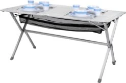 Campart Campingtafel XL TA-0806 - Opvouwbaar, Lichtgewicht En Met Verstelbare Poten - Kampeertafel Inklapbaar Inclusief Opbergtas - 140 X 80 X 70 Cm - Wit -Buiten Kamperen 1200x793 4